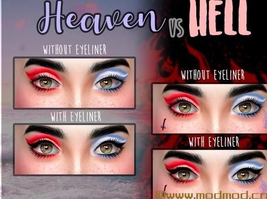 模拟人生4MOD Heaven vs Hell eyeshadow  眼影