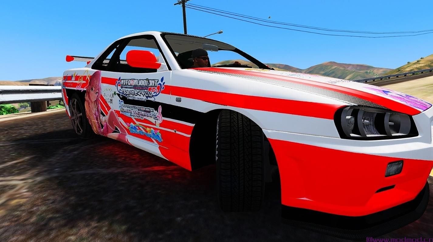 侠盗猎车手5「GTA5」Mod: 日产Skyline GT-R（BNR34）Itasha Livery