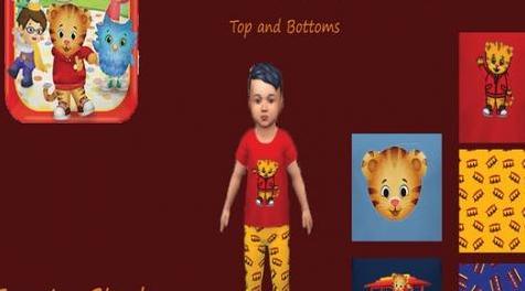 模拟人生4MOD Daniel Tiger’s Neighborhood Jammies T恤