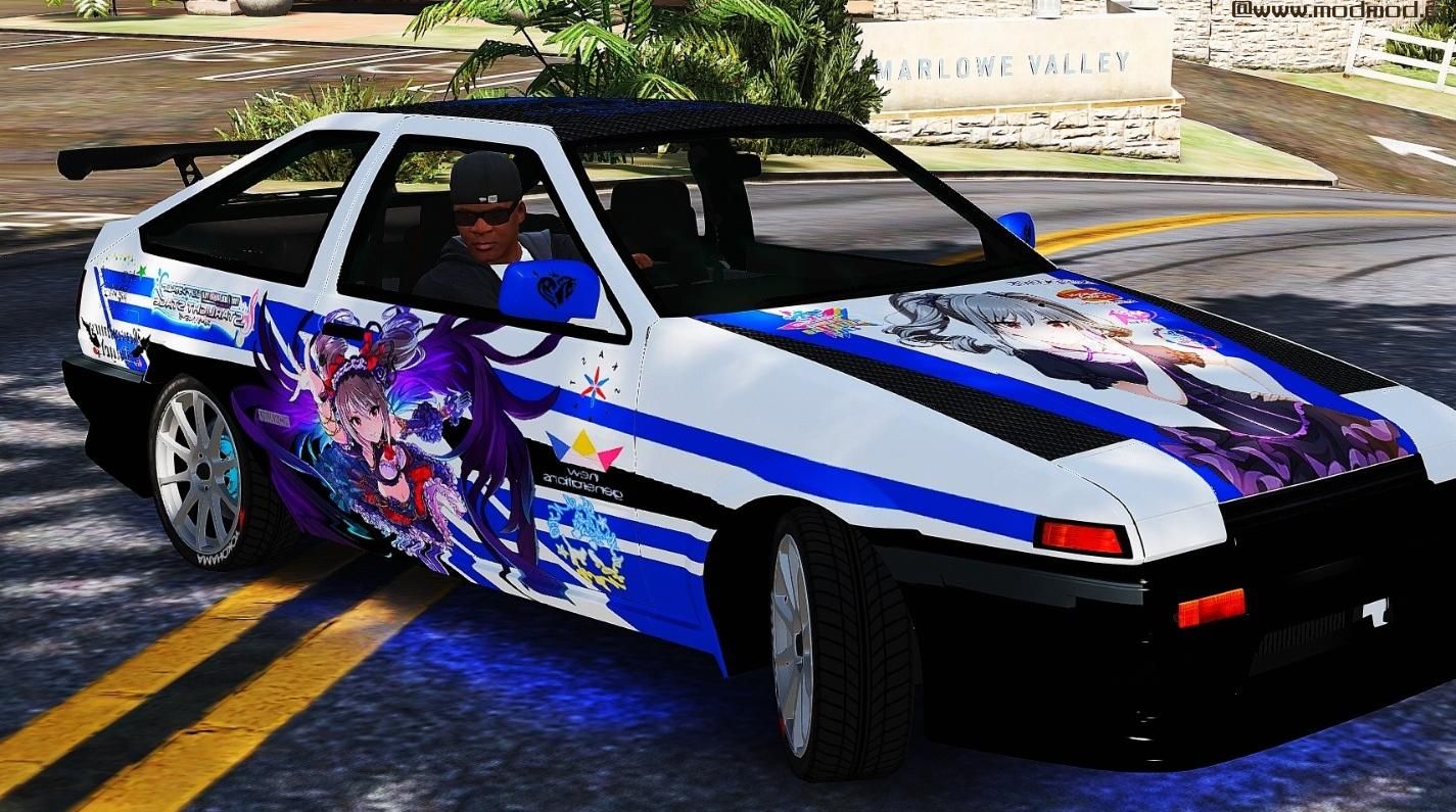 侠盗猎车手5「GTA5」Mod: 1985丰田短跑运动员Trueno GT Apex（AE86）Itasha Livery