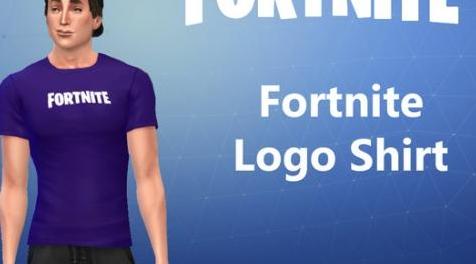 模拟人生4MOD Fortnite Logo Shirt 衬衫