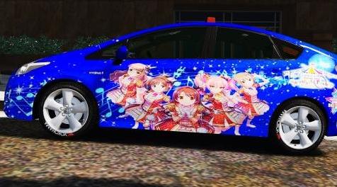 侠盗猎车手5「GTA5」Mod: 丰田普锐斯出租车Itasha Livery