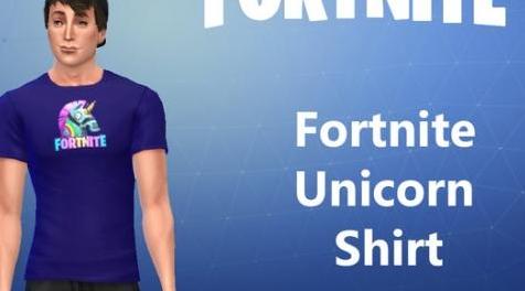 模拟人生4MOD Fortnite Unicorn Shirt 衬衫