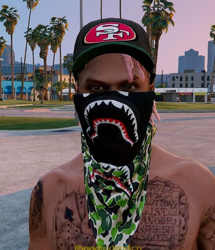 侠盗猎车手5「GTA5」Mod: 设计师Bandanas（BAPE，Gucci，LV，Chanel）