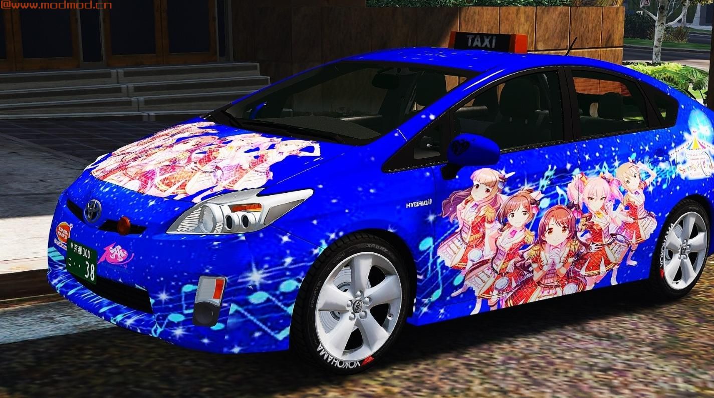 侠盗猎车手5「GTA5」Mod: 丰田普锐斯出租车Itasha Livery