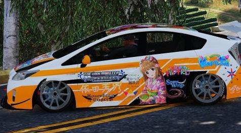 侠盗猎车手5「GTA5」Mod: 丰田普锐斯Itasha Livery