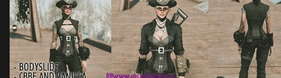 辐射4MOD Steampunk Gunslinger Outfit  -  Vanilla  -  CBBE