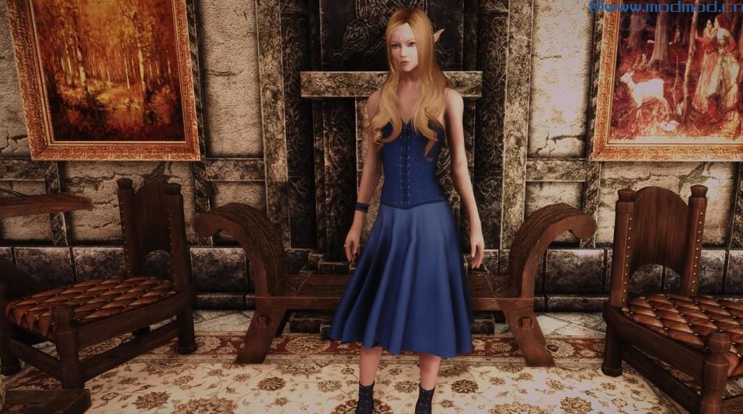 上古卷轴5：重置版MOD Ashara Romantic Outfits  -  SSE CBBE BodySlide