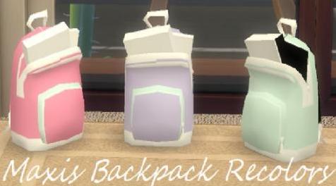 模拟人生4MOD Maxis Match Backpack Recolor 背包重新着色