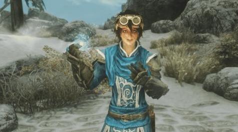 上古卷轴5：天际MOD Blue Telvanni Mage Robes UNP---蓝色泰瓦尼法师长袍