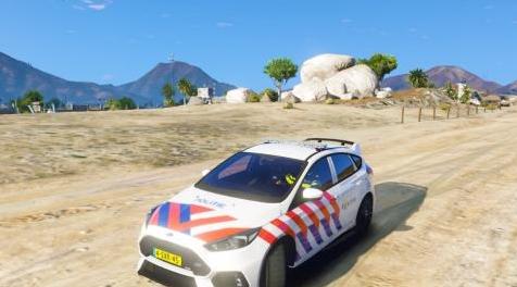 侠盗猎车手5「GTA5」Mod: 福特福克斯RS 2017 Politie Skin [4K]