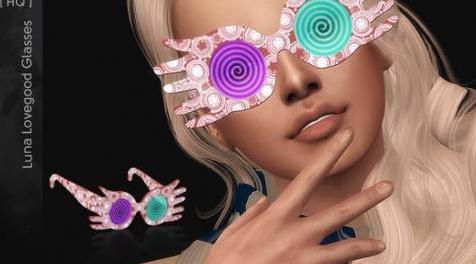 模拟人生4MOD Luna Lovegood Glasses 眼镜