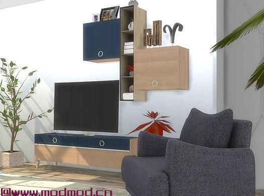 模拟人生4MOD Montana Living Room TV Units 电视