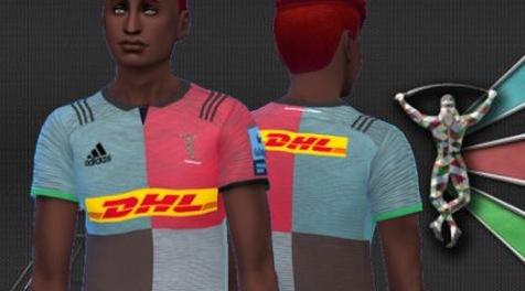 模拟人生4MOD Harlequins Rugby Union Jersey 上衣