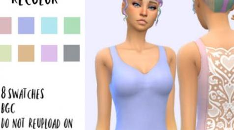 模拟人生4MOD Lace Bodysuit Recolor - Backyard needed 蕾丝紧身衣裤重新着色