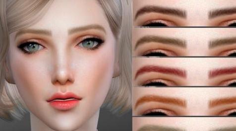 模拟人生4MOD Bobur Eyebrows 20 眉毛