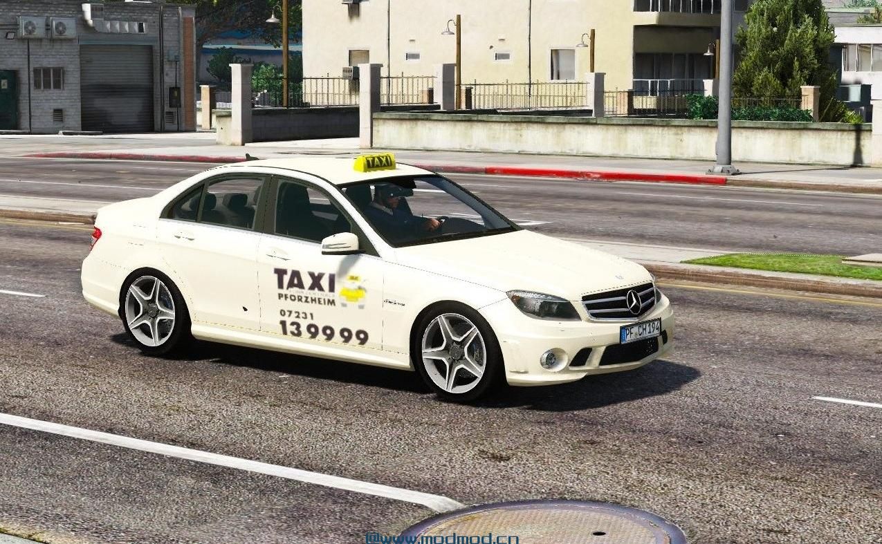 侠盗猎车手5「GTA5」Mod: 德国出租车 - 梅赛德斯奔驰C63 AMG