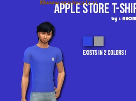 模拟人生4MOD Apple Store tops / t-shirts 苹果T恤