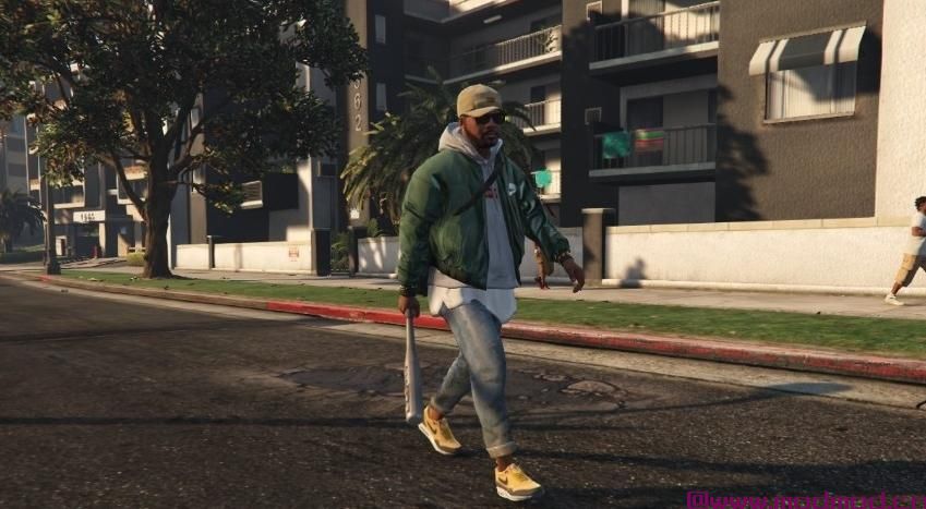 侠盗猎车手5「GTA5」Mod: Franklin + Strap Hat的新牛仔裤