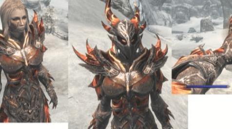 上古卷轴5：天际MOD 火焰材质恶魔甲