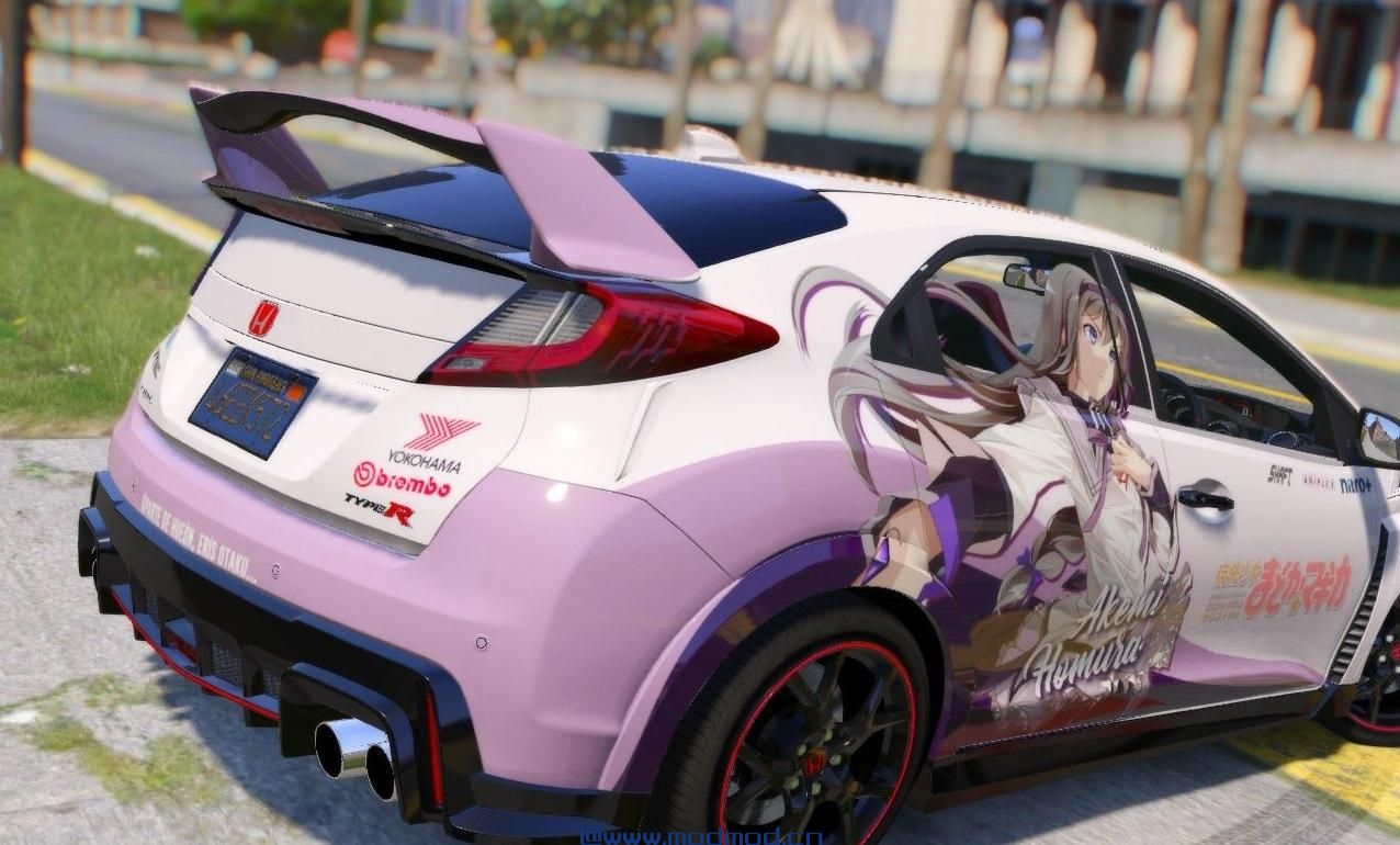 侠盗猎车手5「GTA5」Mod: 电影魔法师Madoka Magica Honda Civic Type R FK2 Itasha