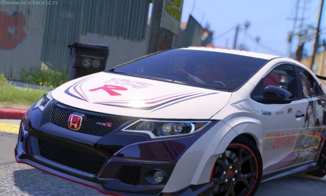 侠盗猎车手5「GTA5」Mod: 电影魔法师Madoka Magica Honda Civic Type R FK2 Itasha