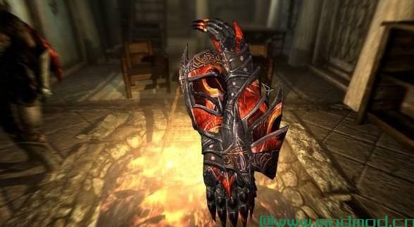 上古卷轴5：天际MOD 火焰材质恶魔甲