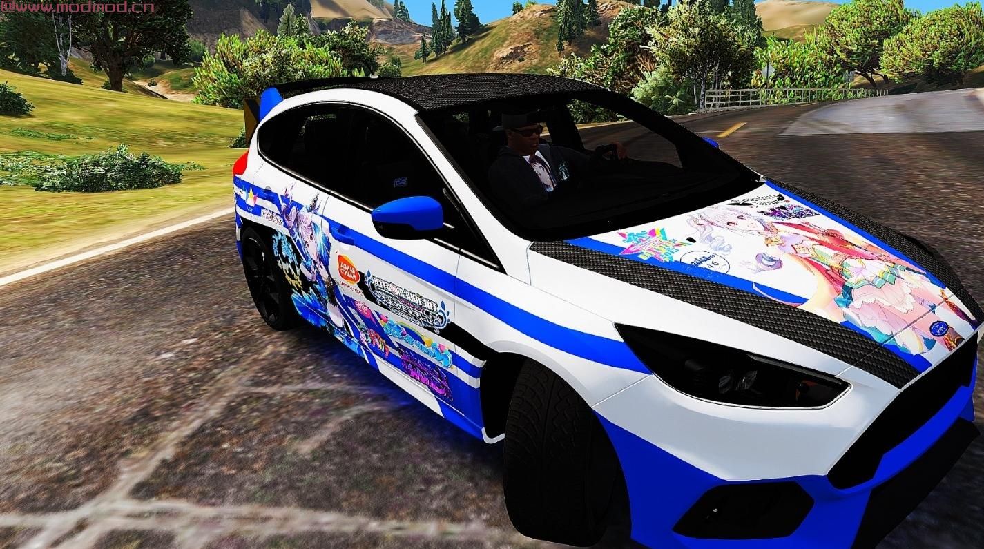侠盗猎车手5「GTA5」Mod: 福特福克斯RS 2017 Itasha Livery
