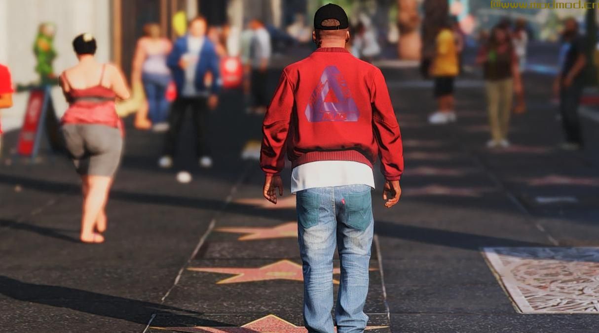 侠盗猎车手5「GTA5」Mod: Palace™飞行员夹克 - 红色