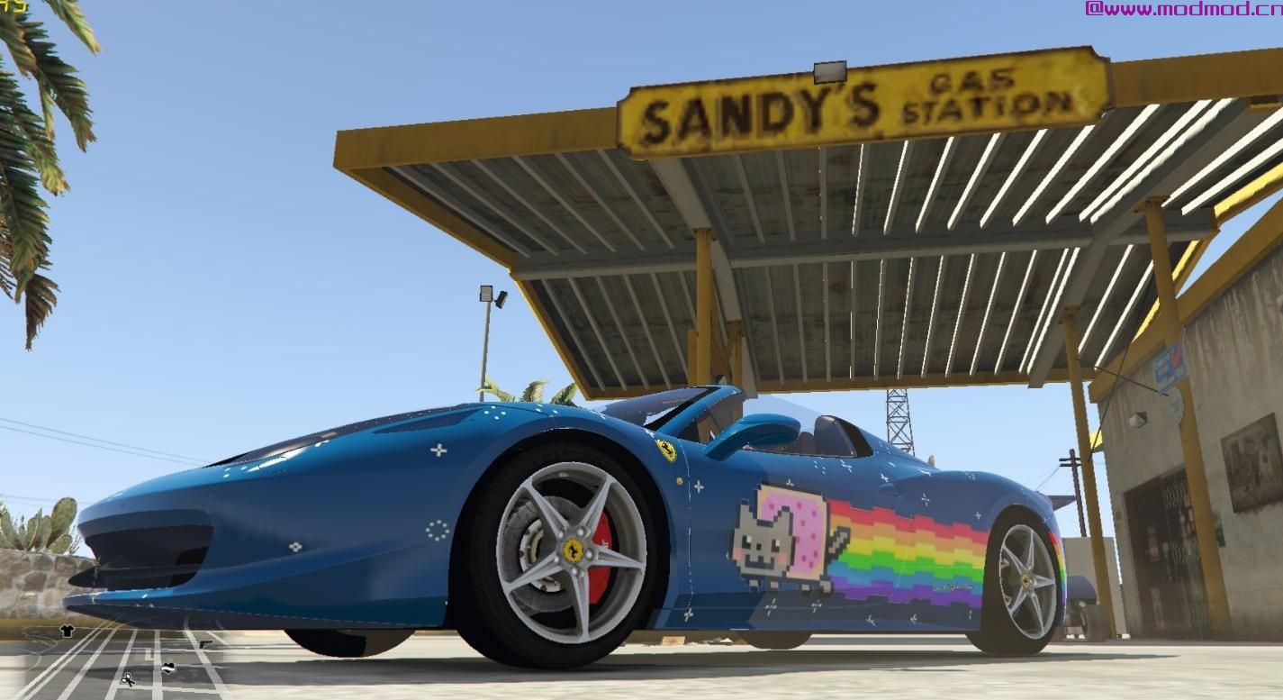侠盗猎车手5「GTA5」Mod: 法拉利458 Spyder Deadmau5 Purrari制服