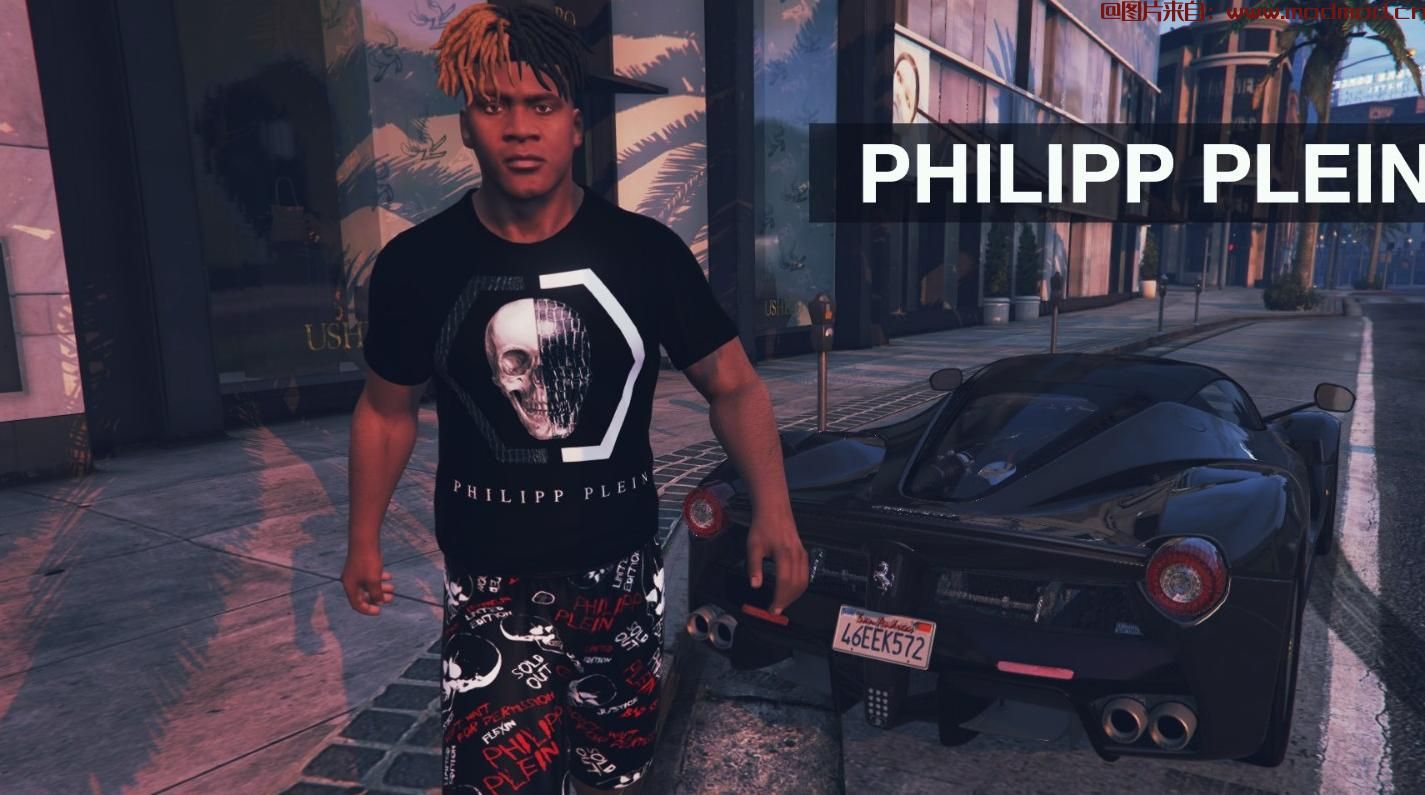 侠盗猎车手5「GTA5」Mod: Philipp Plein T恤和短裤