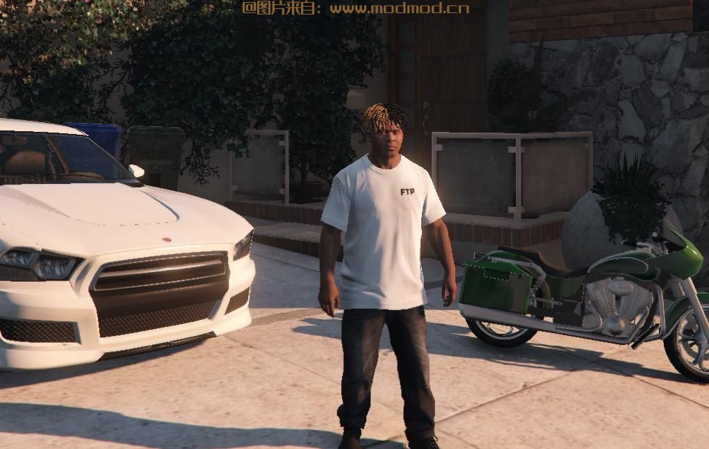 侠盗猎车手5「GTA5」Mod: 黑/白FTP衬衫