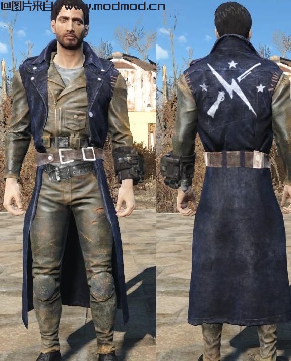 辐射4MOD Bad-Ass Vault Dweller Long Coat