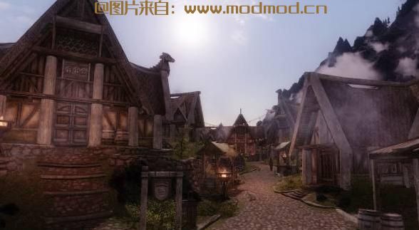 上古卷轴5：天际MOD 晨光之城系列－－Dawn of Whiterun 雪漫的晨光 v1.4：回復雪漫城貿易之都的面貌，修改細緻！