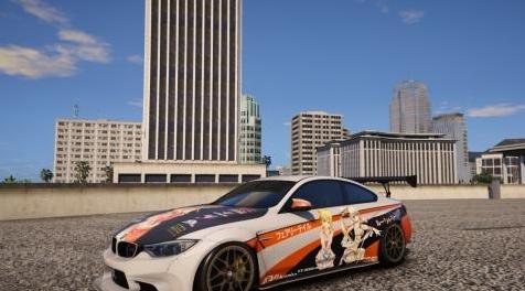 侠盗猎车手5「GTA5」Mod: 宝马 M4 F82 LW Itasha Lucy Heartfilia