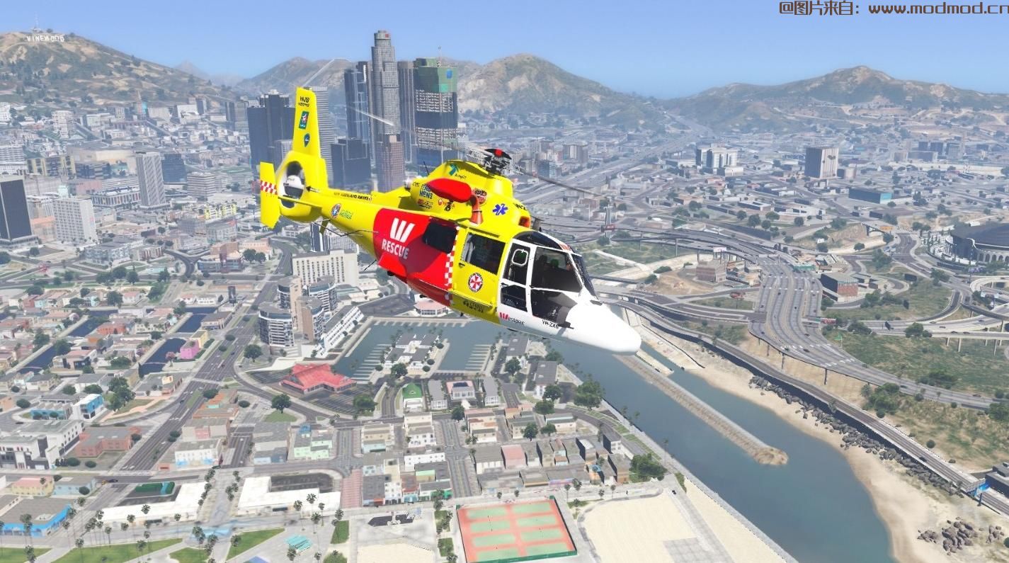 侠盗猎车手5「GTA5」Mod: Westpac救援直升机MH-65 / DOLPHIN