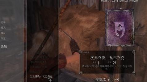 上古卷轴5：天际MOD 召唤瓦巴杰克