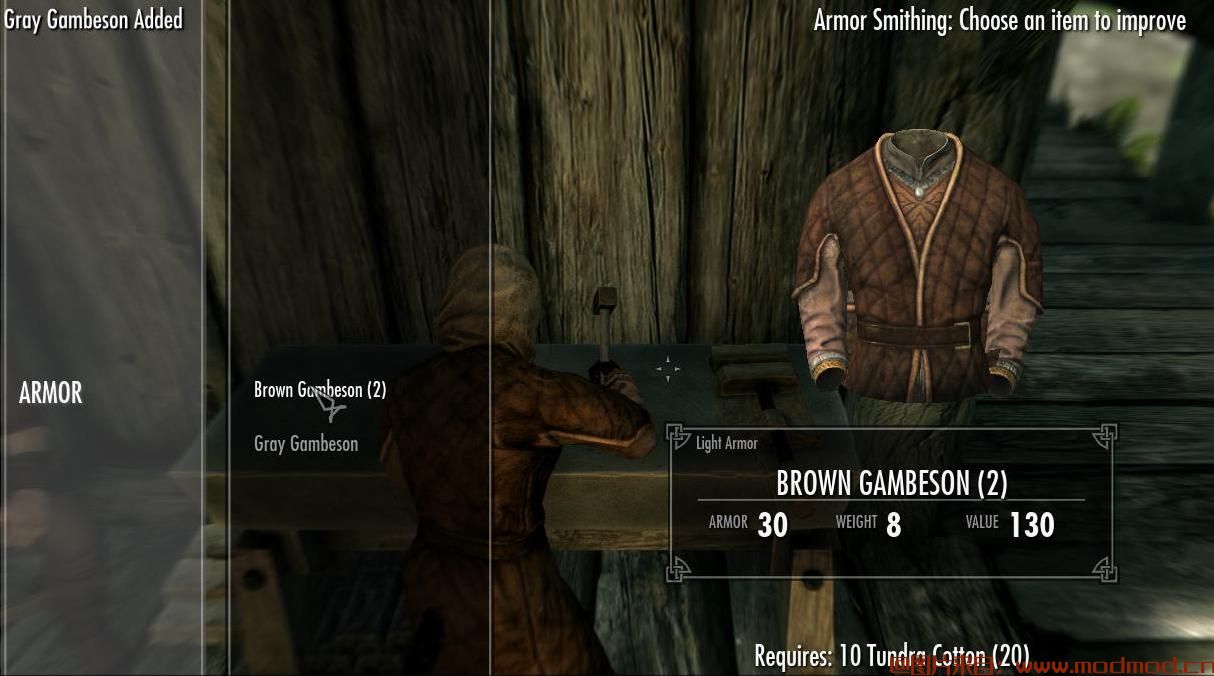 上古卷轴5：重置版MOD Krow的盔甲系列 -  Gambesons
