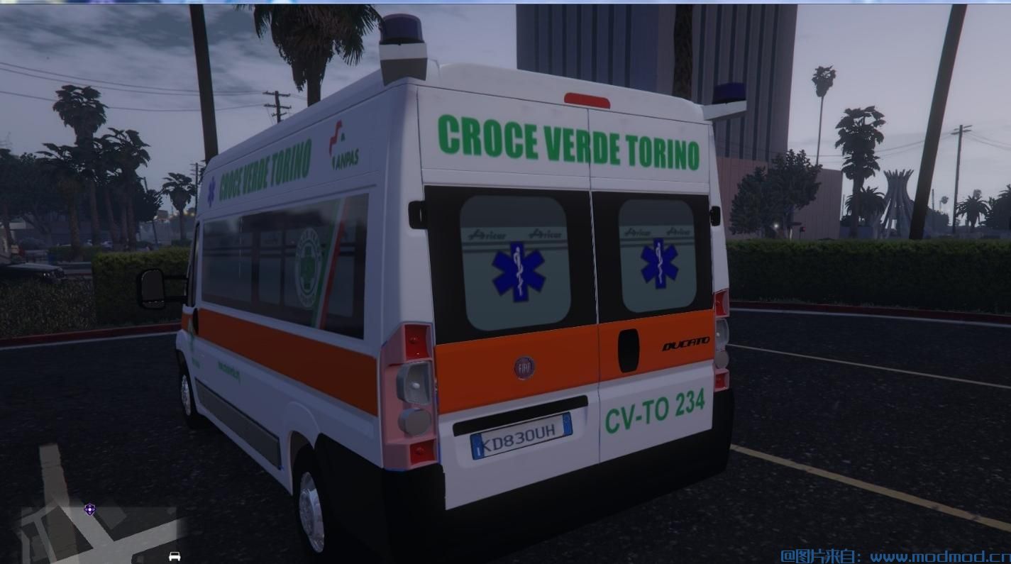 侠盗猎车手5「GTA5」Mod: 菲亚特Ducato Croce Verde都灵救护车