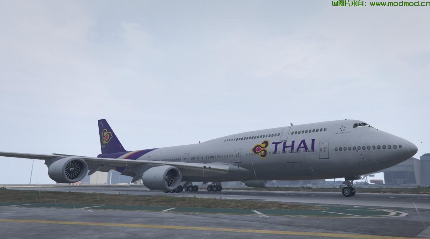 侠盗猎车手5「GTA5」Mod: 泰国航空公司747-8I