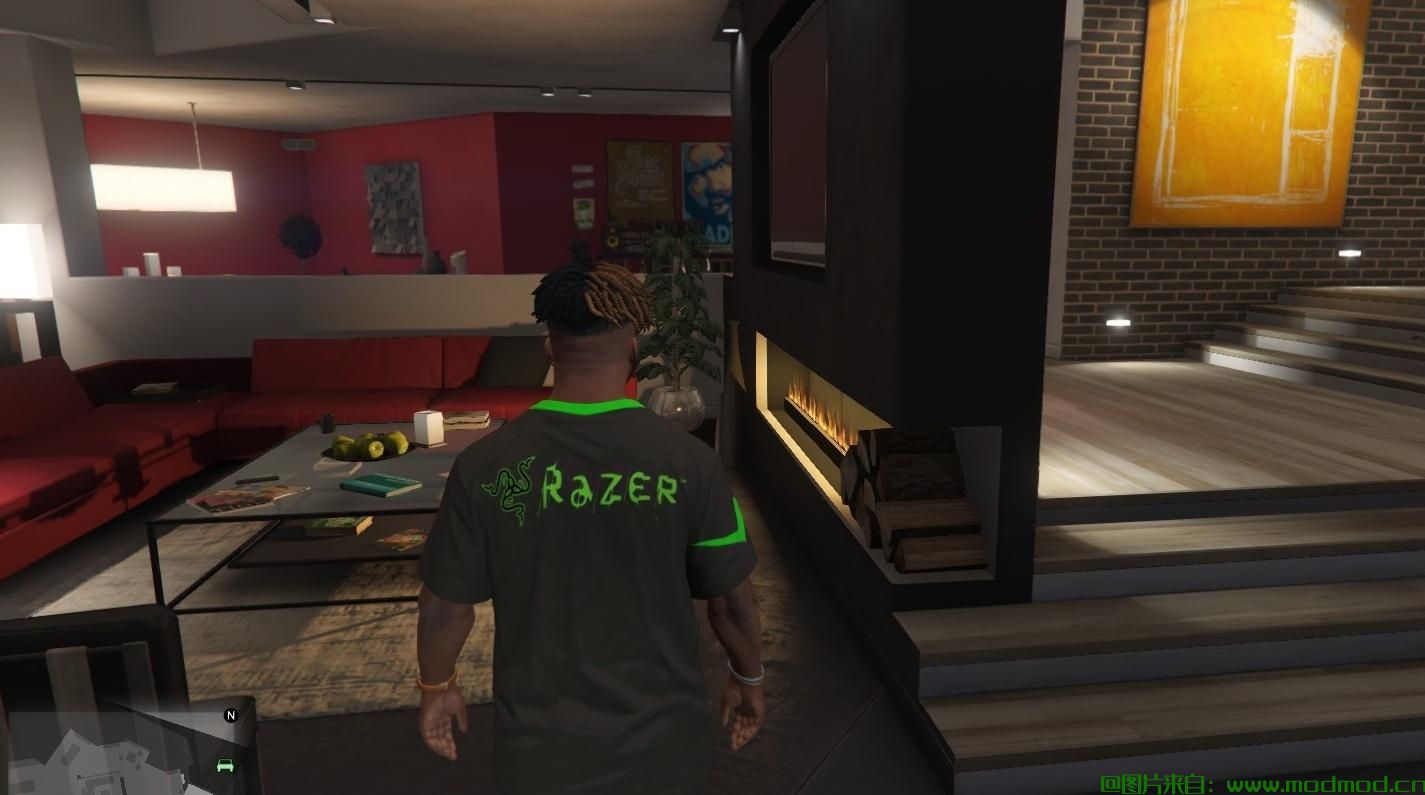 侠盗猎车手5「GTA5」Mod: 富兰克林的Razer T恤