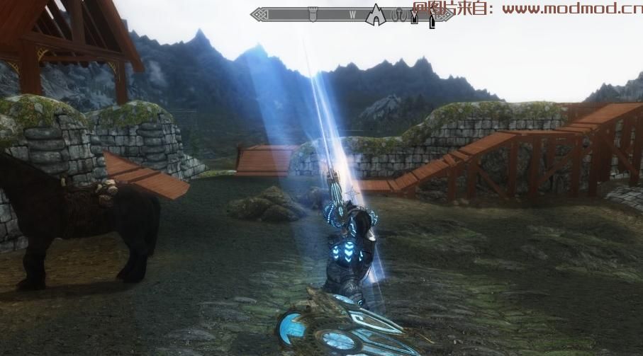 上古卷轴5：天际MOD 剑气斩MaximumDrive V2.1最新版 十字剑气