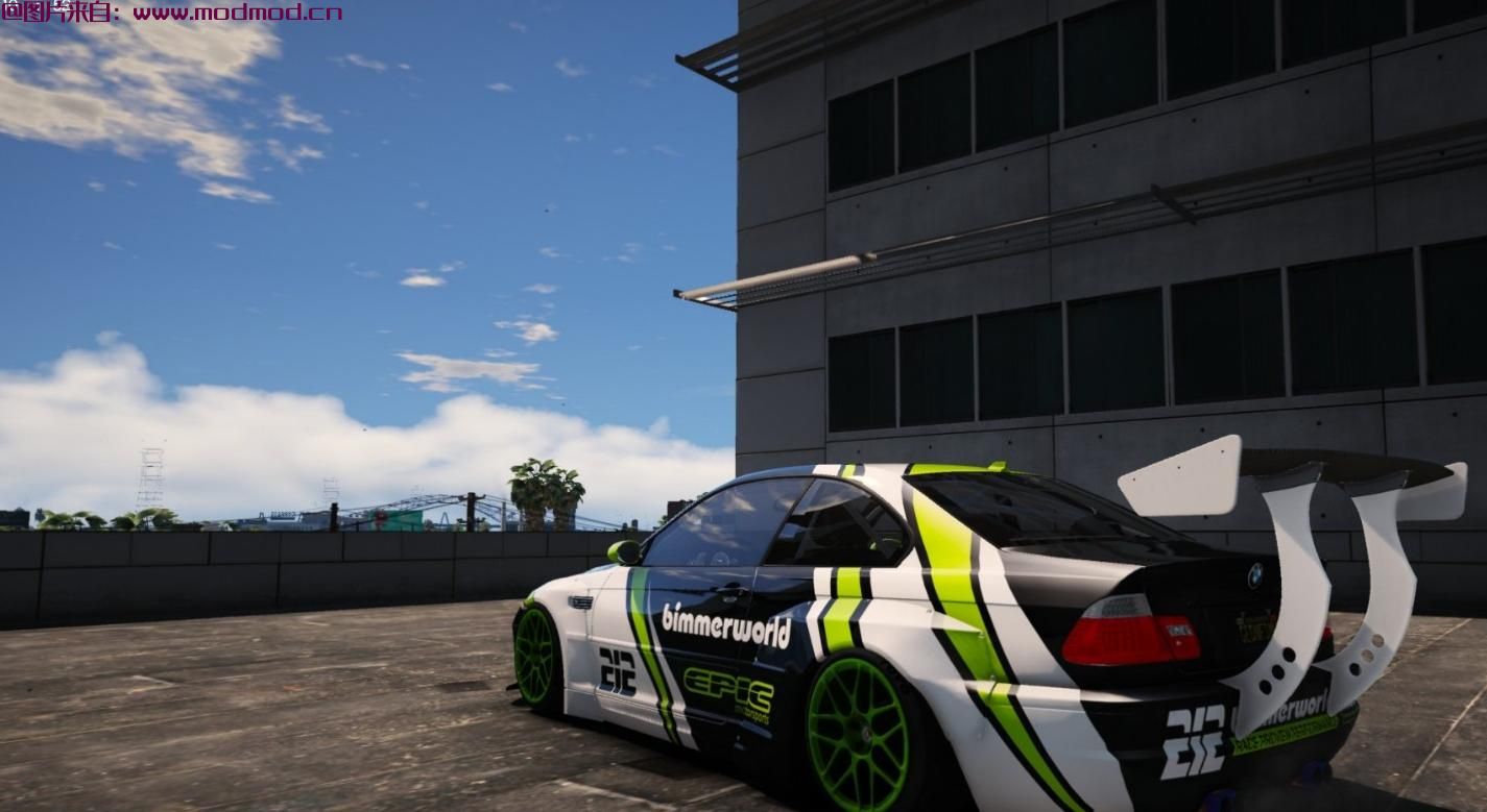 侠盗猎车手5「GTA5」Mod: bimmerworld宝马M3 E46 GTR绿色发型