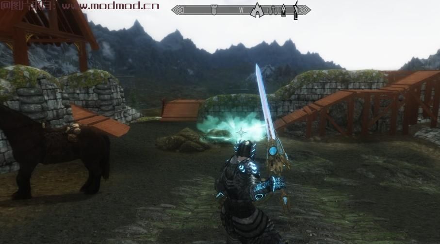 上古卷轴5：天际MOD 剑气斩MaximumDrive V2.1最新版 十字剑气