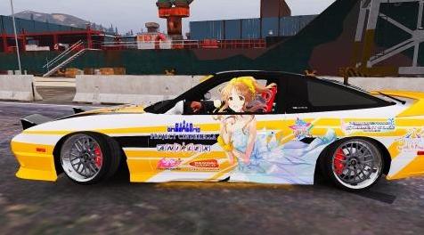 侠盗猎车手5「GTA5」Mod: 日产180sx Type-X Itasha Livery