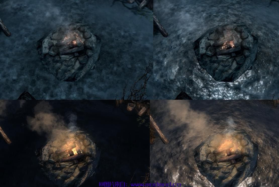 上古卷轴5：重置版MOD 沉浸式篝火修复（简单的灯光编辑）