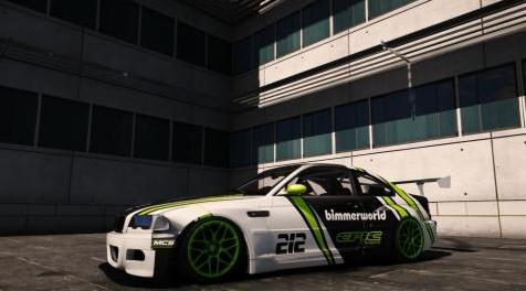 侠盗猎车手5「GTA5」Mod: bimmerworld宝马M3 E46 GTR绿色发型