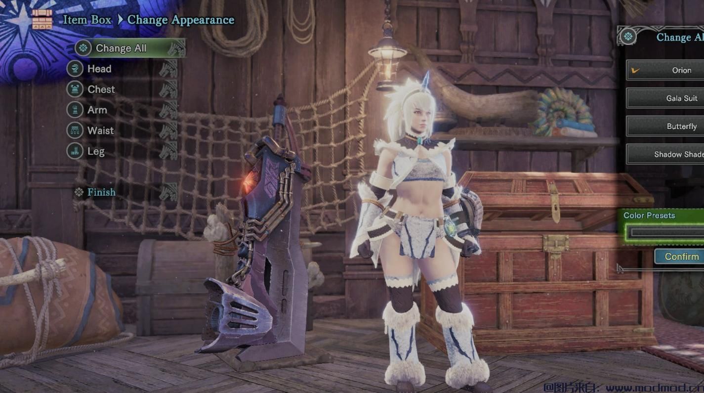 怪物猎人：世界MOD 将麒麟套装的颜色重新分类（Kirin Layered Armor）