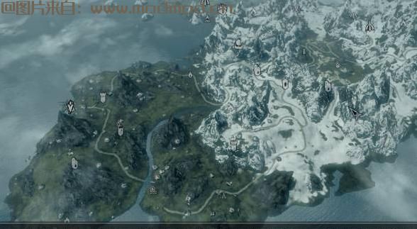 上古卷轴5：天际MOD 更好的Falskaar和Wyrmstooth地图与道路