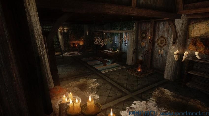 上古卷轴5：天际MOD Cobby Lodge克比小屋－－蜜之酿酒庄对面的河边小木屋